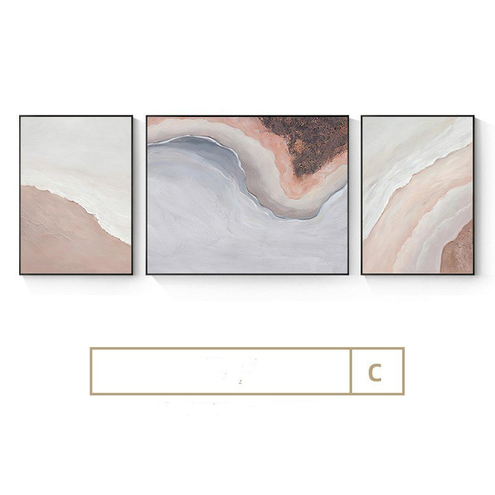 Living Room Decorative Painting Abstract Art Ocean Wave Triptych Sofa Product information:
 


 Mounting method: Framed
 
 Frame material: metal
 
 Core material: oil painting cloth
 
 Decorative painting technology: spray painting
 
 0nullLofineLiving Room Decorative