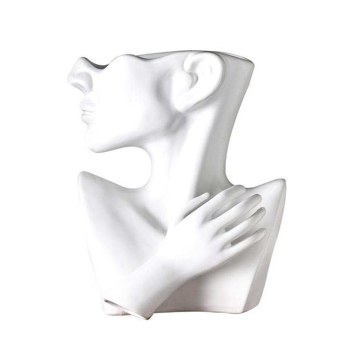 Modern Nordic Style Creative Portrait Vase Human Head Flower Vases DecProduct information:
 
 Type: Flowerpot
 
 Material: Ceramic
 
 Features: not easy to deform, strong and durable
 
 Use form: desktop type, floor type
 
 Application0nullLofineModern Nordic Style