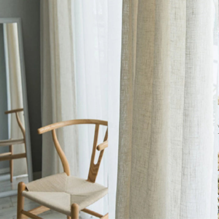 Japanese Linen Half Shade Curtain Solid Color Balcony Bedroom Living RProduct information:
 
 Function: Semi-sunshade (40%-70%)
 
 Color: linen, light gray, light beige, dark gray, brown, red
 
 Material: Hemp
 
 Style: modern simplici0nullLofineJapanese Linen