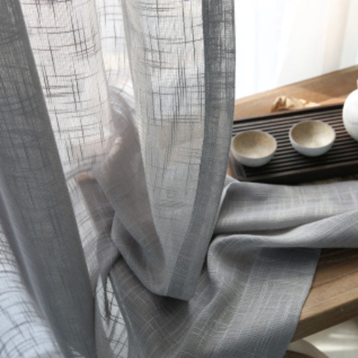 Japanese Linen Half Shade Curtain Solid Color Balcony Bedroom Living RProduct information:
 
 Function: Semi-sunshade (40%-70%)
 
 Color: linen, light gray, light beige, dark gray, brown, red
 
 Material: Hemp
 
 Style: modern simplici0nullLofineJapanese Linen