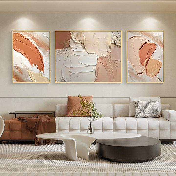 Living Room Decorative Painting Abstract Art Ocean Wave Triptych Sofa Product information:
 


 Mounting method: Framed
 
 Frame material: metal
 
 Core material: oil painting cloth
 
 Decorative painting technology: spray painting
 
 0nullLofineLiving Room Decorative